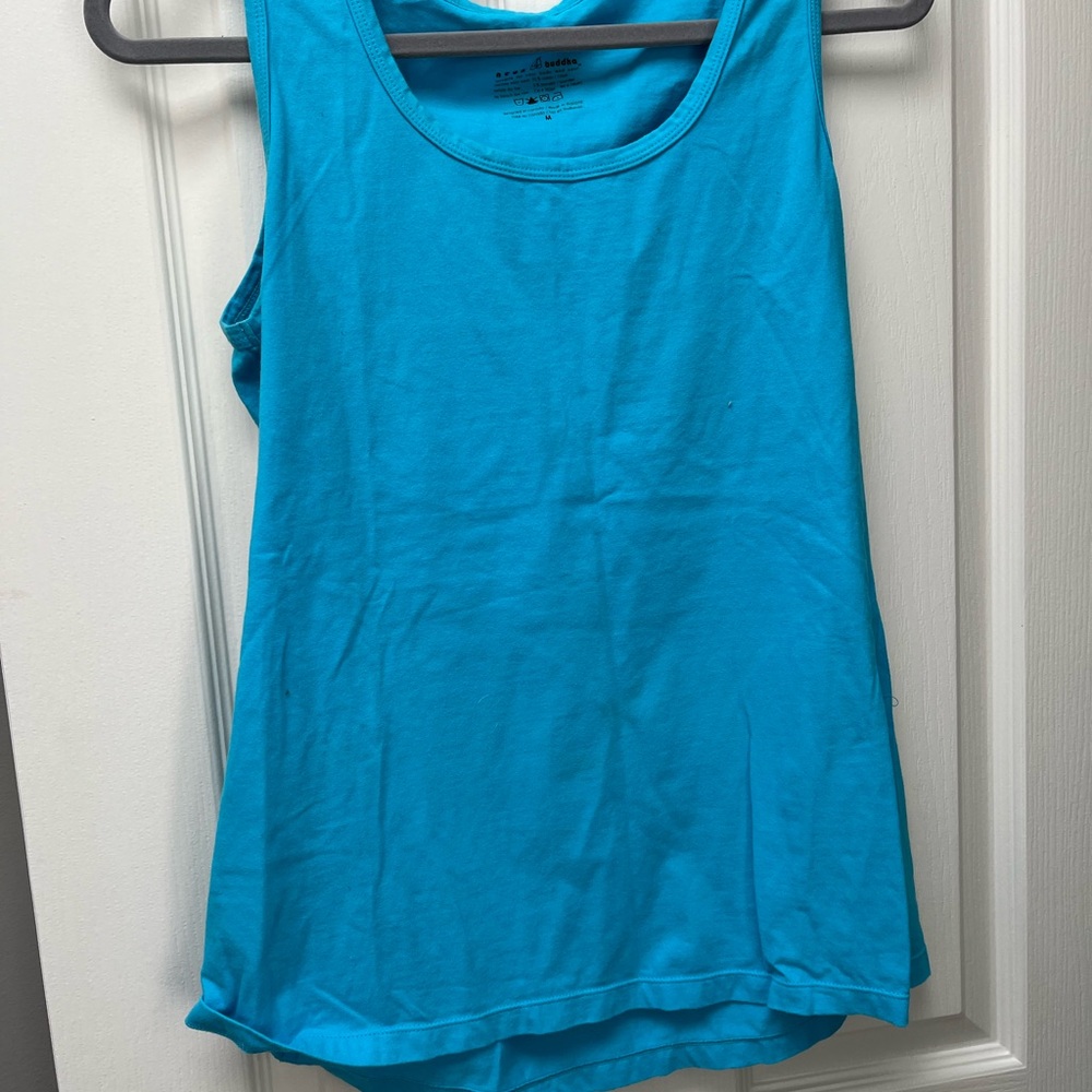 Neon Buddha Blue Relaxed Sleeveless Tank Top
